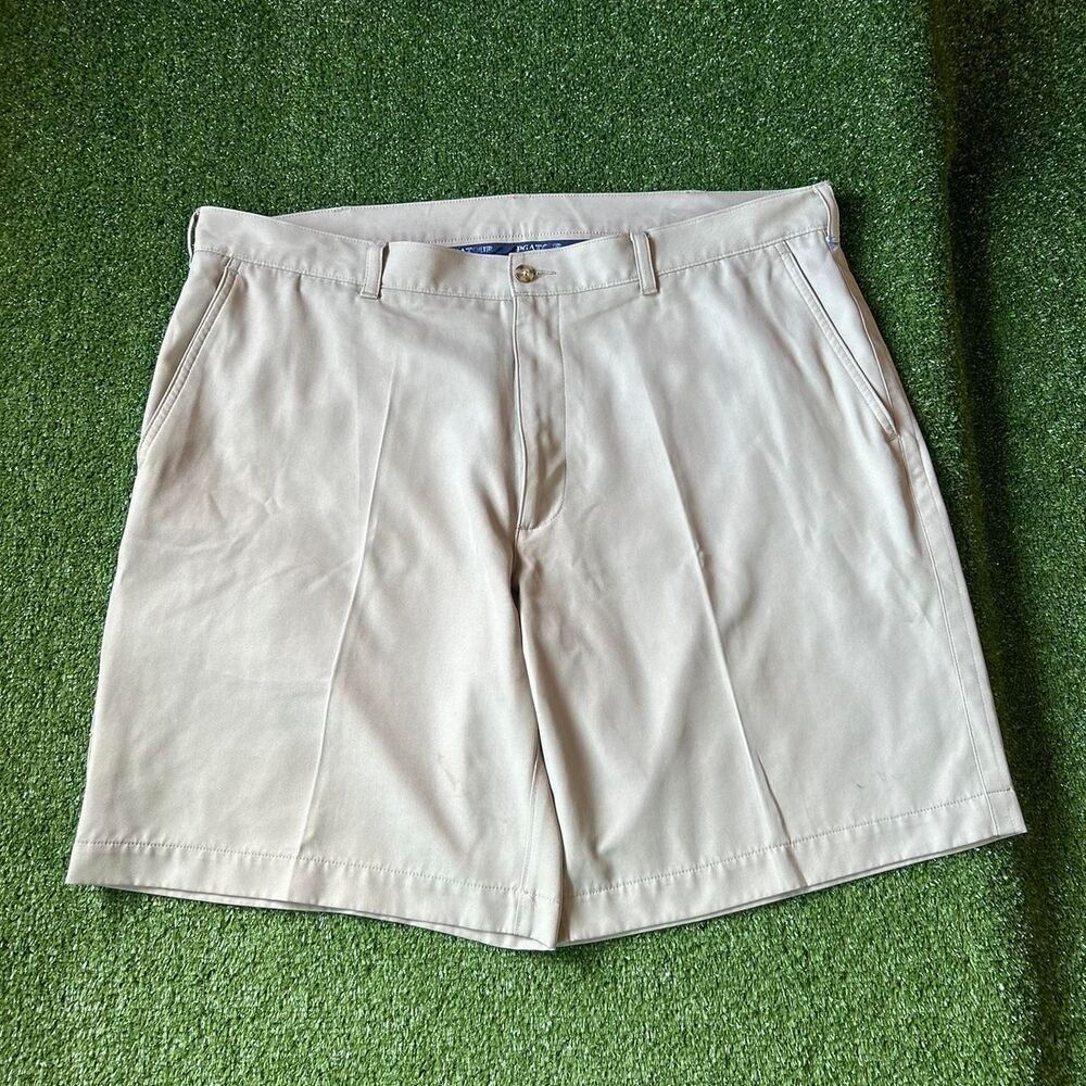 Pga-tour Men's Cream and Tan Shorts